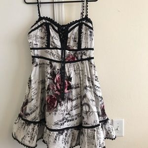 NWOT Watercolor roses and music dress